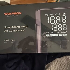 WOLF Black Jump Starter with Air Compressor